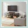 Relaxdays TV-Lowboard, 4 Fächer, offenes TV-Regal bis 60 Produktbild-Vorschau 2
