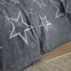 Bettwaren-Shop Biber Bettwäsche Sterne anthrazit 155x220 cm Produktbild-Vorschau 4