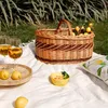 Creative Home Cesta grande de picnic de mimbre con asa, 52 Vista previa de la imagen del producto 4