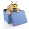 Intirilife Faltbarer Sitzhocker 38x38x38 cm in MEER BLAU - Produktbild-Vorschau 6