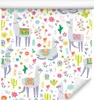 10m VLIES TAPETE Rolle Kinderzimmer Blumen Kakteen Lamas Produktbild-Vorschau 1