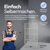 Duschwand 120×195 cm, Gold, Aluminium, 5 mm ESG, Siebdruck Produktbild-Vorschau 5