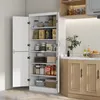 HOMCOM Armoire de cuisine buffet de salle à manger avec 4 Voir les images du produit 2