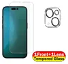 A smartphone screen protector and camera lens protector are shown on a white background. Produktbild-Vorschau