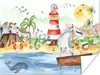 MuchoWow® Poster Strand - Tiere - Kinder - Leuchtturm - Produktbild-Vorschau 1