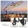 tectake® Otočný slunečník s LED osvětlením, solární, 3 x 3 Náhled obrázku produktu 6