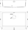 Mexen Trixo Spülbecken aus Edelstahl 1-Kammer 750 x 440 mm, Produktbild-Vorschau 3