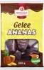 A bag of Berggold Gelee Ananas (pineapple jelly) coated in dark chocolate. Produktbild-Vorschau