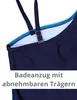 Aquarti Mädchen Badeanzug mit Spaghettiträgern Streifen, Produktbild-Vorschau 4
