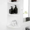 HOMCOM Armadietto a specchio, scaffale da bagno, mobile da Anteprima dell’immagine prodotto 13