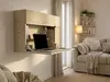 Wandschreibtisch mit 3 Türen – Beige und Natur – LYNATO Produktbild-Vorschau 6