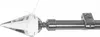 Edelstahl Look Gardinenstange 20mm Wandträger 1-läufig Produktbild-Vorschau 1