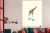 MuchoWow® Poster Giraffe - Muster - Skateboard - Rosa - Produktbild-Vorschau 2