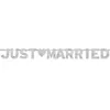 Partykette Just Married silber 167 x 16 cm aus Papier Tisch-Deko Dekoration Wedding Silberne Hochzeit Produktbild-Vorschau