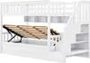 Letto in legno Sweiko 90x200CM, sottopiano idraulico, scala Anteprima dell’immagine prodotto 13