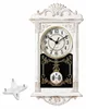 Wanduhr Vintage-Stil, Kunststoff, Holzoptik, 16 Zoll, Weiß Productafbeelding-voorbeeld