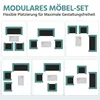 Yaheetech Polyrattan Sitzgruppe 4er Gartenmöbel Set inkl. Produktbild-Vorschau 8