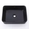 Lavabo da appoggio in Vetroceramica opaca nera 48x36 Anteprima dell’immagine prodotto 2