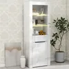 okwish Vitrine mit LED-Lichtern Bücherschrank Aktenschrank Produktbild-Vorschau 8