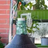 A close-up of a fermentation airlock attached to a glass carboy, with plants in the background. Produktbild-Vorschau