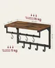 VASAGLE 2 Set Wandgarderobe, Wandregal, Kleiderhaken, Produktbild-Vorschau 9