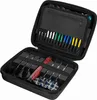 An open black dart case with darts and accessories inside. Anteprima dell’immagine prodotto