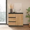 KOMTO Kommode mit 3 Schubladen und Türen – Komodenschrank Produktbild-Vorschau 2