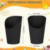 50 Kraftpapier-Pommesbecher, 473 ml, schwarz, Einweg Podgląd zdjęcia produktu