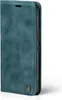 A teal flip phone case is shown from the side against a white background. Produktbild-Vorschau