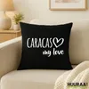 Huuraa Kissen Caracas my love 40x40cm mit Füllung Black Produktbild-Vorschau 2