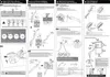 Instructional diagrams for assembling and using a monitor mount. Produktbild-Vorschau