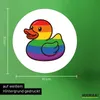 Huuraa Aufkleber Quietscheente LGBTQ Pride Comic Gummiente Produktbild-Vorschau 3