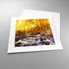 Poster - Poster ohne Rahmen - Berge Bach Wasser - 30x30 cm Produktbild-Vorschau 3