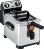 A silver and black Tefal deep fryer is shown from a front-side angle against a white background. Produktbild-Vorschau