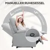 HOMCOM Relaxsessel Fernsehsessel mit Liegefunktion Produktbild-Vorschau 4