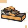 Maison pour tortues en bois PawHut, enclos à deux niveaux Voir les images du produit 3