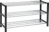 Schuhregal - Schwarz - Chromfarben - MDF - Metall - 80 x Produktbild-Vorschau 1