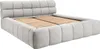 Bett mit Kommode 160 x 200 cm - Stoff - Hellgrau + Matratze Produktbild-Vorschau 7