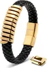 SERASAR | Lederarmband für Männer [Helix] mit Gold Produktbild-Vorschau 1