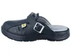 A black Abeba ESD-Sicherheitsschuhe x-light SB Clog is shown from the side against a white background. Produktbild-Vorschau