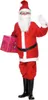 A child dressed as Santa Claus holding a gift. Náhled obrázku produktu