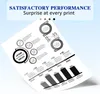 A tilted infographic document with charts and text against a light blue and white gradient background. Produktbild-Vorschau