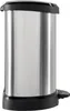 A silver and black pedal bin is shown against a white background. Produktbild-Vorschau