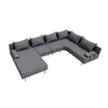 TRADA Gartenecksofa Bahama XL Dunkelgrau Rechts 370x175 cm Produktbild-Vorschau 2