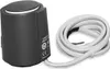 A product shot of a thermostatic actuator with a coiled white cable. Produktbild-Vorschau