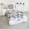 JERRY FABRICS Leinen mit weißem Tiger Baumwolle, 140/200, Produktbild-Vorschau 2