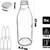 KADAX Bouteilles de lait 1L avec couvercle, Bouteilles de Voir les images du produit 3