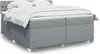 vidaXL Boxspringbett mit Matratze Hellgrau 200x200 cm Stoff Produktbild-Vorschau 2