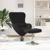 vidaXL Tabouret œuf avec repose-pieds Noir Velours Voir les images du produit 3