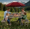 Campingtisch Set GREEN HILL Klapptisch Bank Aluminium Produktbild-Vorschau 3